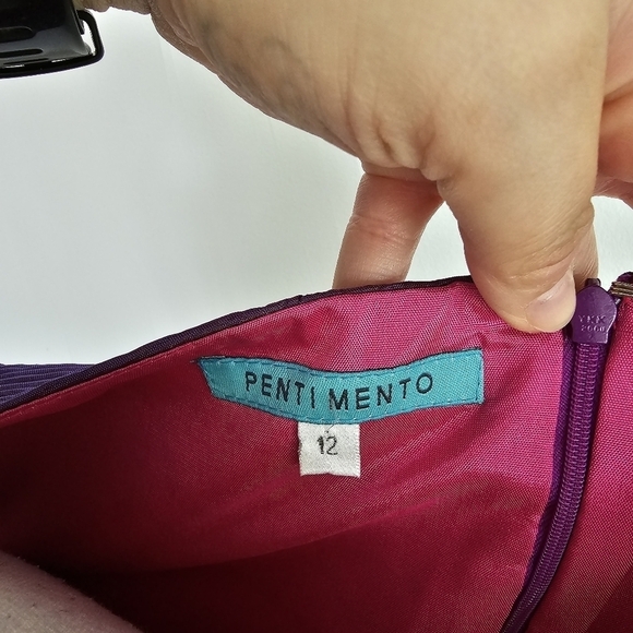 Pentimento Purple Iridescent Crinkle Sheath Dress - Picture 9 of 10